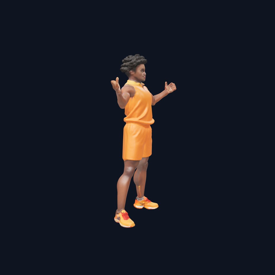 Sporty Athlete Rigged and Animated D Character Model